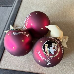 Florida State University Maroon Christmas Ornaments